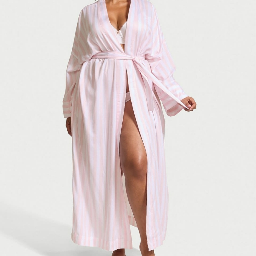 Victoria Secret Modal Cotton Long Robe Size M/L NWT - Picture 2 of 10